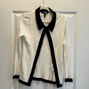 Doable white and black cardigan